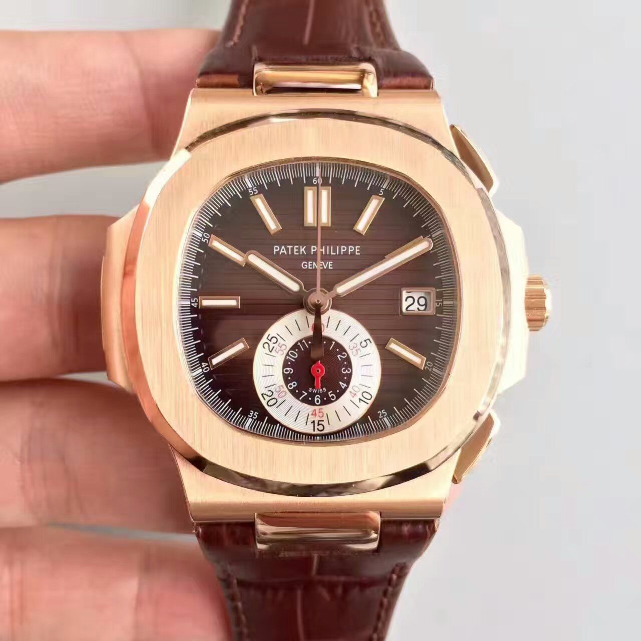 【BP Factory 1:1复刻手表】 PATEK PHILIPPE 运动系列5980R 玫瑰金男士 wrist watch 