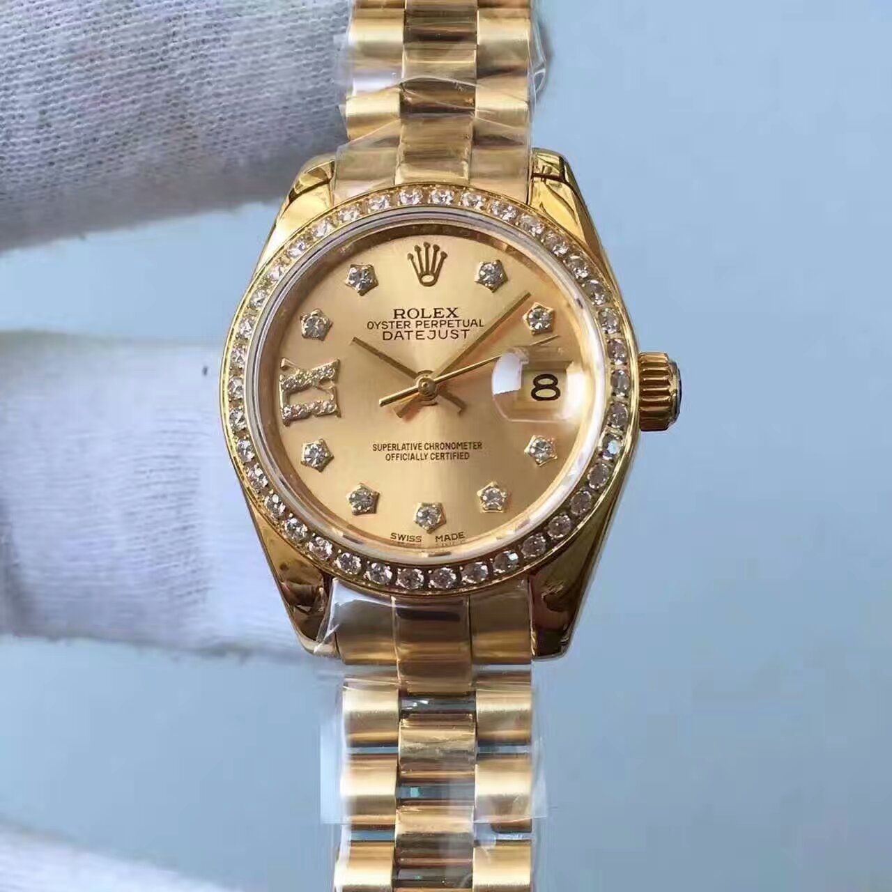 【台湾 Factory 1:1复刻高仿手表】 Rolex 女装  Datejust 系列279178香槟色表盘女士 wrist watch 