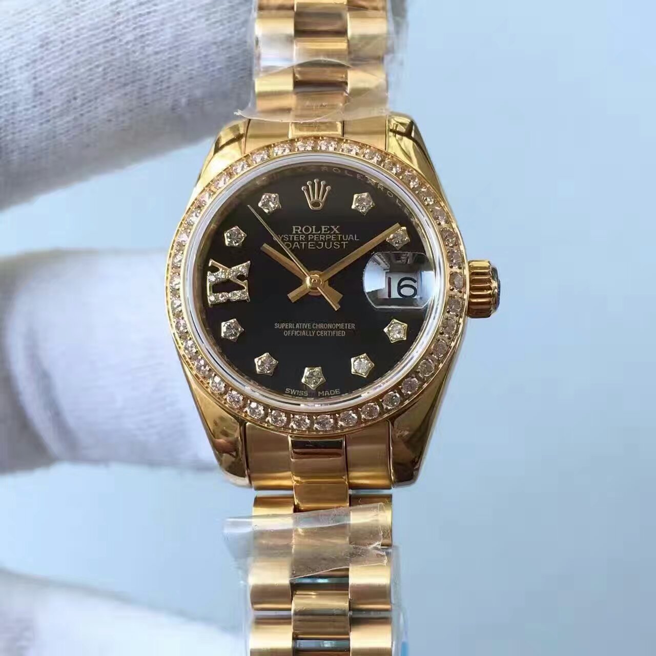 【台湾 Factory 一比一复刻手表】 Rolex 女装  Datejust 系列黑色表盘女士 wrist watch 