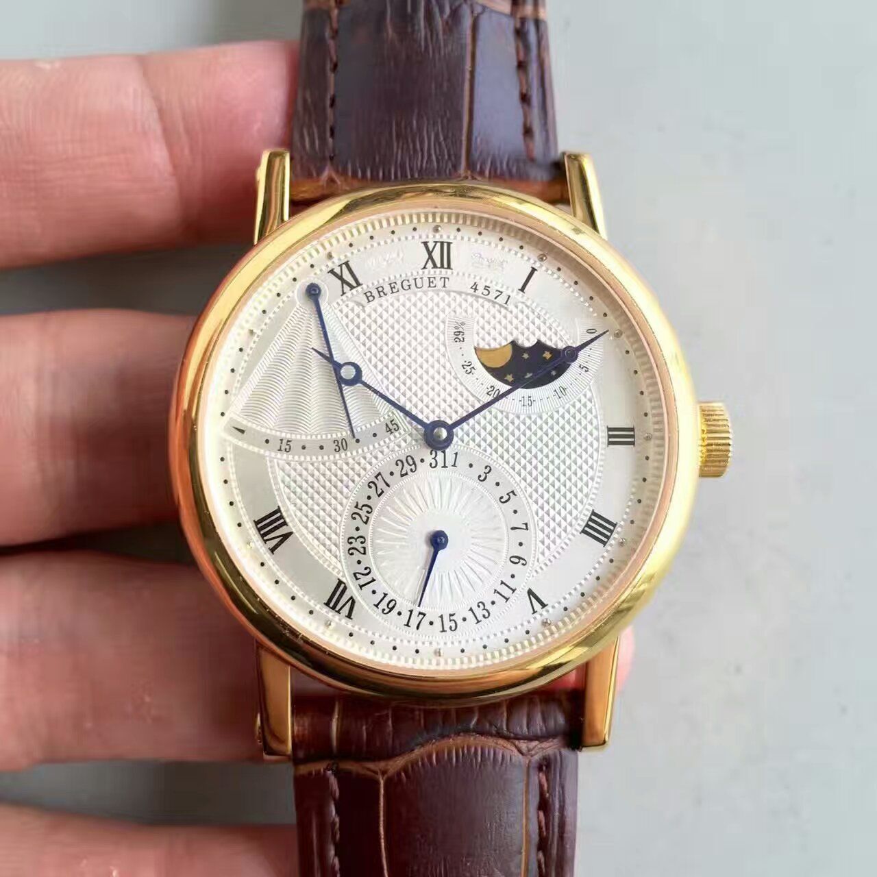 【VF Factory  top 一比一复刻手表】 Breguet 经典系列7137BA/11/9V6 黄金月相 wrist watch 