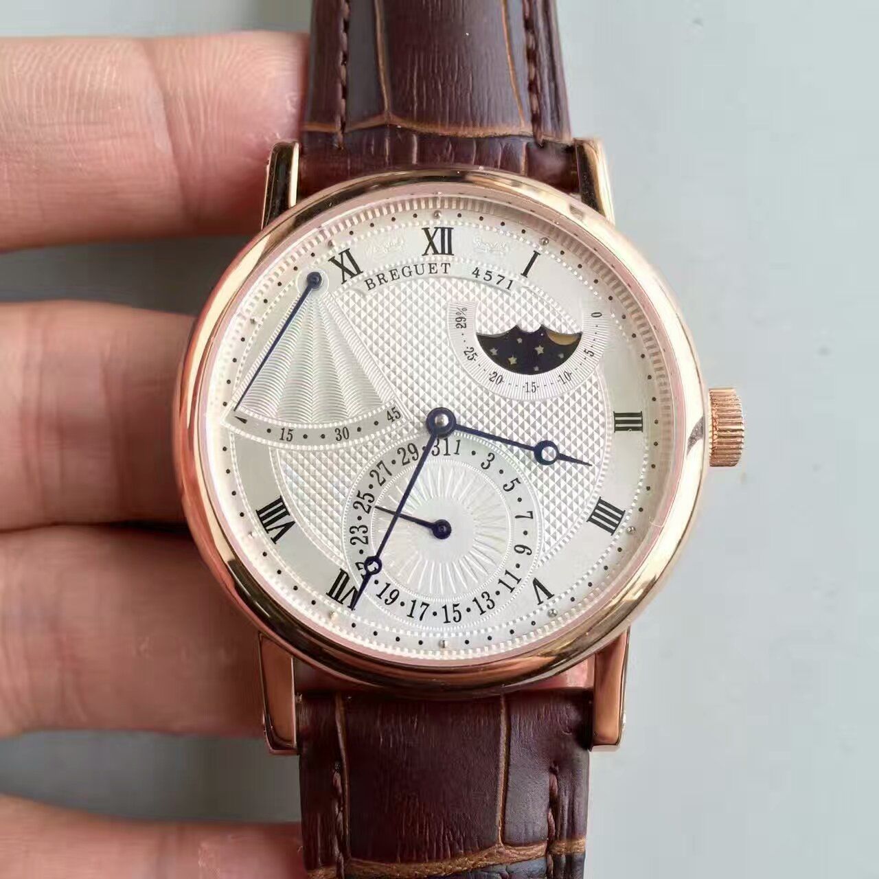 【VF Factory 一比一高仿手表】 Breguet 经典系列3137BR/11/986玫瑰金 wrist watch 