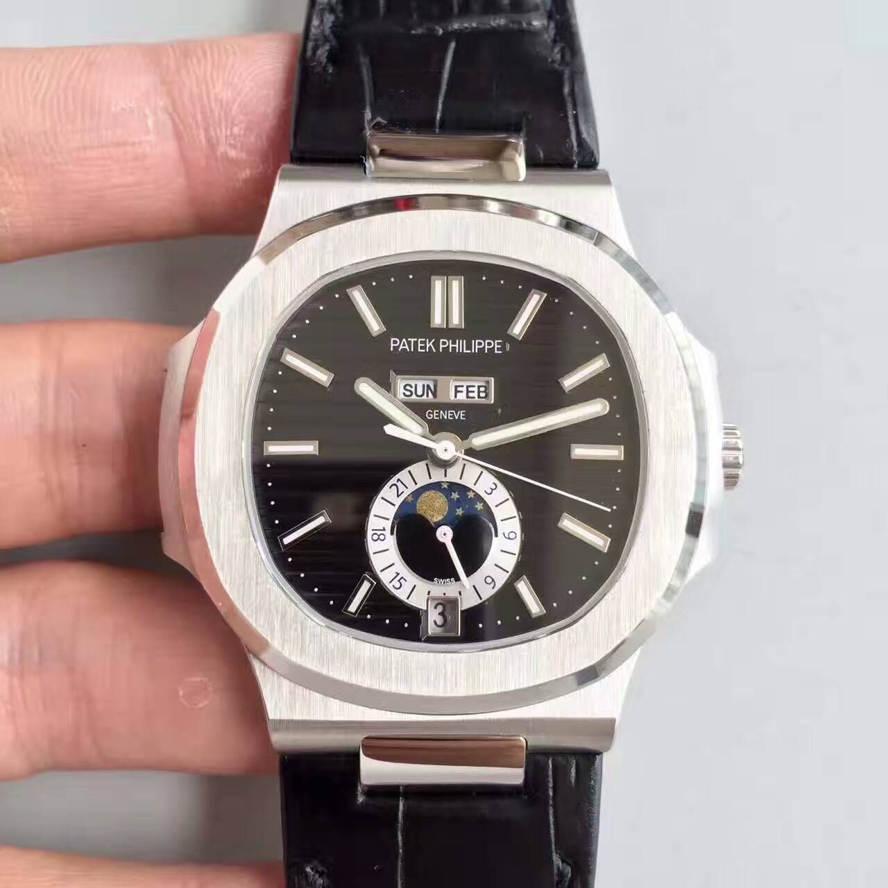 【KM一比一高精仿手表】 PATEK PHILIPPE Nautilus系列精钢男表5726A-001