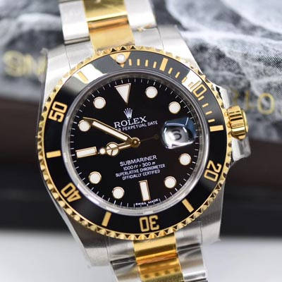 【独家 Video analysis VR一比一超A高仿手表】 Rolex  Submariner 型116612-LN-97203包间金 Submariner 