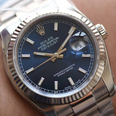 【AR一比一超A高仿表】 Rolex   Datejust 36系列116200-72600蓝盘 wrist watch 