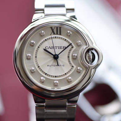 【V6一比一超A高仿手表】 Cartier  蓝气球系列WE902074女装33毫米机械 wrist watch 