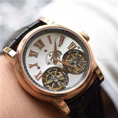 Roger Dubuis致敬系列真双 Tourbillon  行业唯一一款搭载双飞轮的 top 复刻高仿 wrist watch 