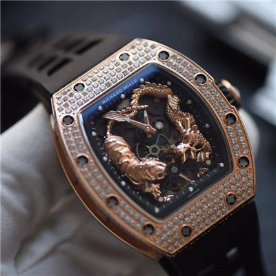 【KV一比一 top 高仿手表】 Richard Miller 女士系列RM 51-01 TOURBILLON TIGER AND DRAGON - MICHEL wrist watch 