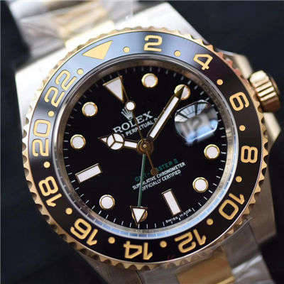 【N Factory 一比一超A高精仿手表】 Rolex  GMT MASTER II系列116713-LN-78203包真金 wrist watch 