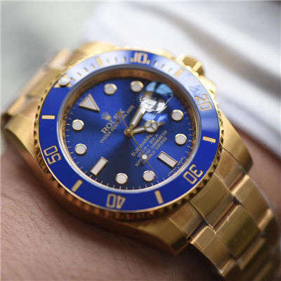 【VR全包真18K黄金款】 Rolex  Submariner 型一比一复刻高仿116618LB-97208 wrist watch 