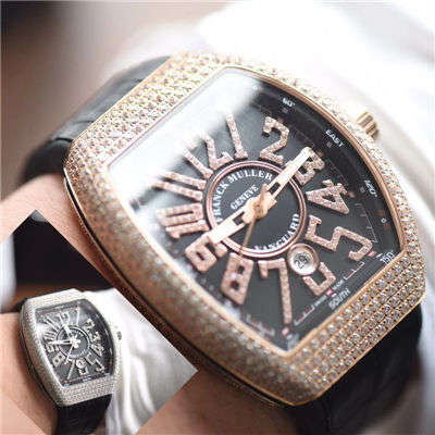 【最高版本复刻高仿～F M 霸气V45】 Franck Muller VANGUARD系列V45镶钻 wrist watch 