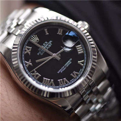  Rolex   Datejust 系列116234-63200黑罗马盘 wrist watch 【AR1:1超A克隆高仿手表】