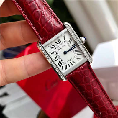 【高端 copy customized 真钻】 Cartier  坦克系列WJTA0015 wrist watch 女士