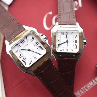  Cartier   Santos 系列W20072X7 wrist watch 、W20107X7男女情侣 wrist watch 【V6一比一超A高仿手表】