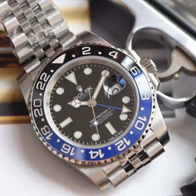  Rolex  GMT MASTER II系列m126710blnr-0002(五珠链)，116710BLNR-78200可乐圈 wrist watch （DJ一比一超A高仿手表）