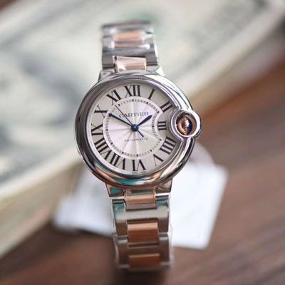  Cartier  蓝气球系列W2BB0003 wrist watch 36毫米玫瑰金女装【V9 Factory 18K包金复刻高仿 Cartier  蓝气球间金款】