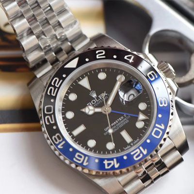 【视频讲解】 Rolex  GMT MASTER II系列m126710blnr-0002 wrist watch 【DJ一比一复刻最新升级克隆高仿3186 Movement  Rolex  GMT MASTER I二代黑篮圈】