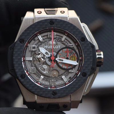 【 Video analysis V6出品】Hublot Big Bang Ferrari Titanium F3系列  hublot 法拉利401.NQ.0123.VR wrist watch 