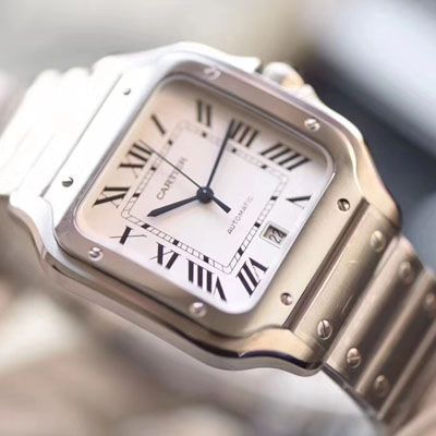 【 Video analysis V6 Factory  top 复刻高仿表】 Cartier   Santos 系列WSSA0009（大号）,WSSA0010（中号） wrist watch 