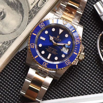 【AR Factory Rolex复刻高仿表】 Rolex  Submariner 型系列116613LB-97203 蓝盘 wrist watch (904钢间金蓝水鬼)