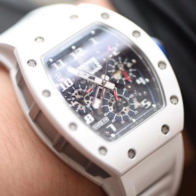 【 Video analysis KV Factory RICHARD MILLE复刻手表】 RICHARD MILLE 男士系列RM 011白色 Composite 限量款 wrist watch 