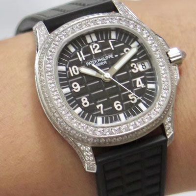 【PPF Factory PATEK PHILIPPE复刻表】 PATEK PHILIPPE AQUANAUT高仿5069G-001 白金女士 wrist watch 