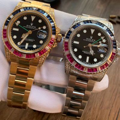 【LF Factory Rolex top 复刻高仿手表】 Rolex  GMT MASTER II系列镶钻116758 SAru-78208,116759 SAru-78209 wrist watch 