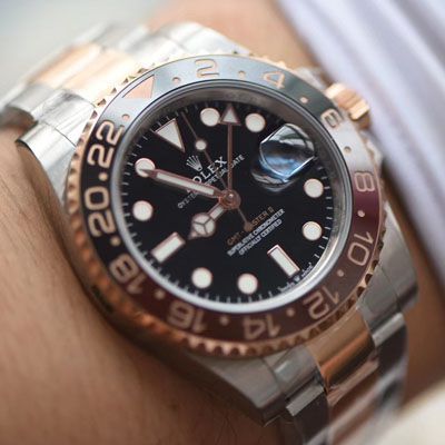 【LF Factory Rolex间金沙士圈复刻高仿表】 Rolex  GMT MASTER II系列m126711chnr-0002 wrist watch 