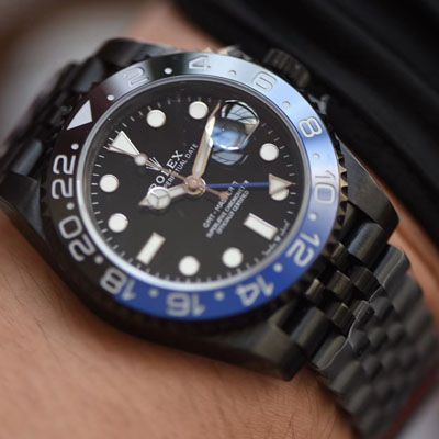 【LF Factory  top 复刻高仿手表】Batman copy customized 版 Rolex  GMT MASTER Rolex GMT-Master II M126710blnr-0002