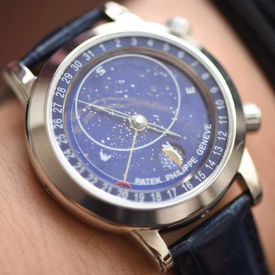 【台湾 Factory  PATEK PHILIPPE 星空复刻高仿多少钱】 PATEK PHILIPPE 超级复杂功能计时系列6102P-001 铂金 wrist watch 