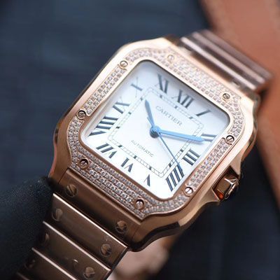 【V6 Factory  Cartier 复刻表高仿女装】 Cartier   Santos  SANTOS系列WJSA0007 wrist watch 