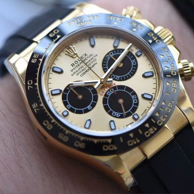 【N Factory 最新复刻表余文乐同款黄金熊猫迪超级4130】 Rolex  Cosmograph Daytona  Ditongna 高仿M116518ln-0048 wrist watch 