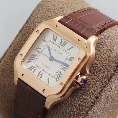 【V6 Factory 超A高仿手表】 Cartier   Santos 系列WGSA0012（中号） wrist watch 