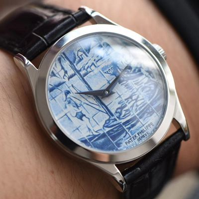 FL Factory 超A高仿手表 PATEK PHILIPPE 古典表系列5089G-062太加斯河上垂钓 wrist watch 