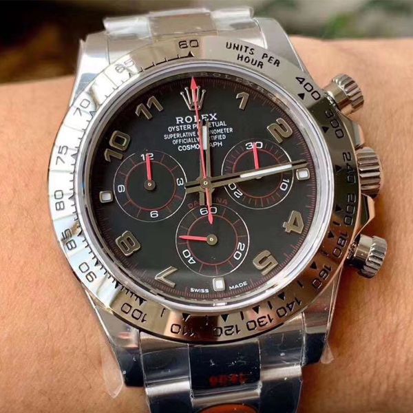 N Factory 新款超级4130 Rolex  Cosmograph Daytona  Ditongna 116509-78599 黑盘 top 复刻高仿116509-78599 银色 wrist watch 