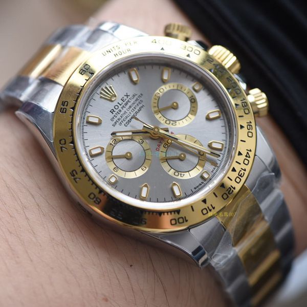 【N Factory  top 复刻手表间金4130】 Rolex  Cosmograph Daytona  Ditongna 系列116523-78593 银色 wrist watch 