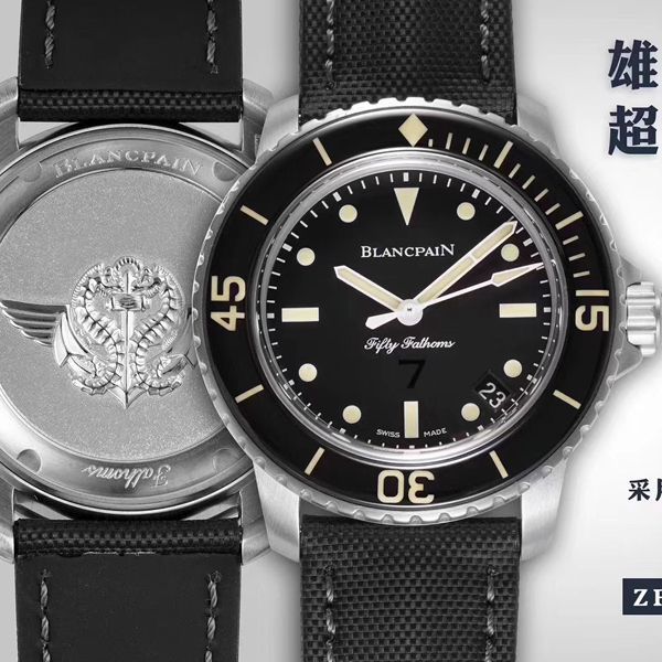 ZF Factory 超A高仿Blancpain  Fifty Fathoms 系列5015E-1130-B52A wrist watch 