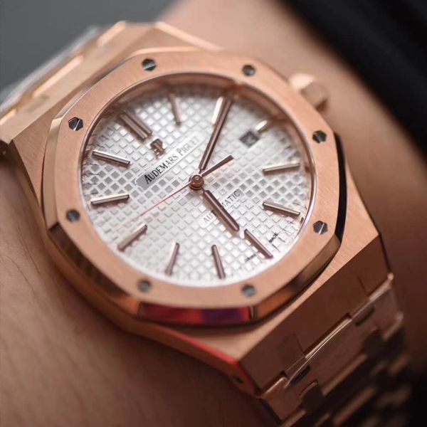  Video analysis JF Factory 复刻APAudemars Piguet 皇家橡树高仿15400OR.OO.1220OR.02 wrist watch 