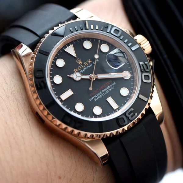 独家 Video analysis LF Factory  top 复刻高仿 Rolex 新款金 Yacht-Master m126655-0002 wrist watch 