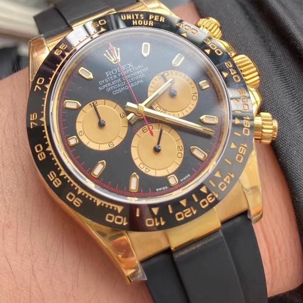 N Factory 黄金黑猫警长 Rolex  Cosmograph Daytona  Ditongna 系列 top 复刻高仿m116518ln-0047 wrist watch 