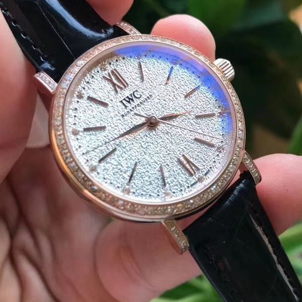 渠道原单 IWC 柏涛菲诺真钻瑞士 Movement 女表IW357406 wrist watch 