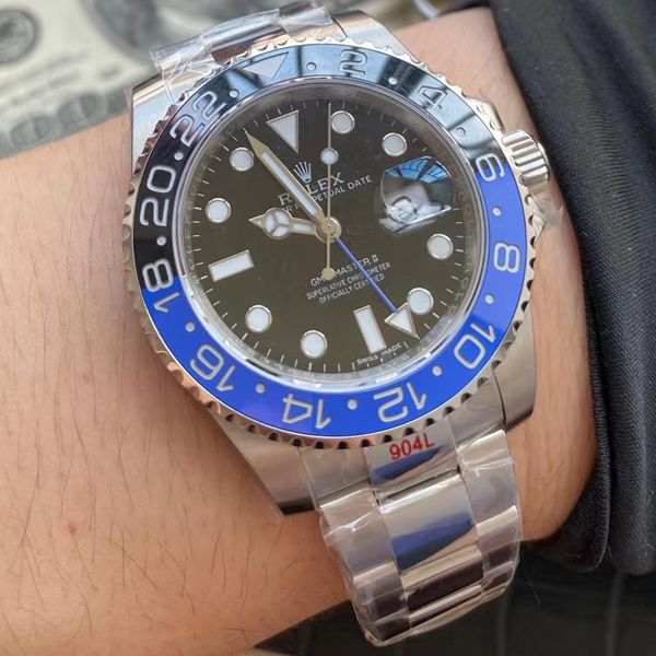 V9 Factory 官网复刻高仿手表 Rolex  GMT MASTER II系列116710BLNR-78200 wrist watch (可乐圈)