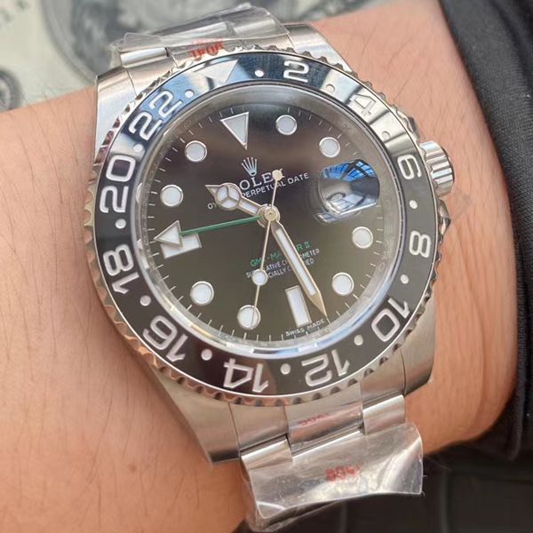 V9 Factory 高精仿手表 Rolex  GMT MASTER II系列116710LN-78200 wrist watch (绿针)