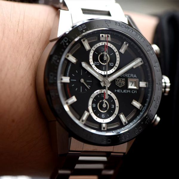 XF Factory 超A高仿手表黑面旋风 TAG Heuer 卡莱拉系列CAR201Z.BA0714 wrist watch 