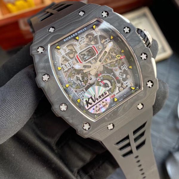 KV Factory V2全新升级版 top 复刻 RICHARD MILLE 手表RM 011男士系列