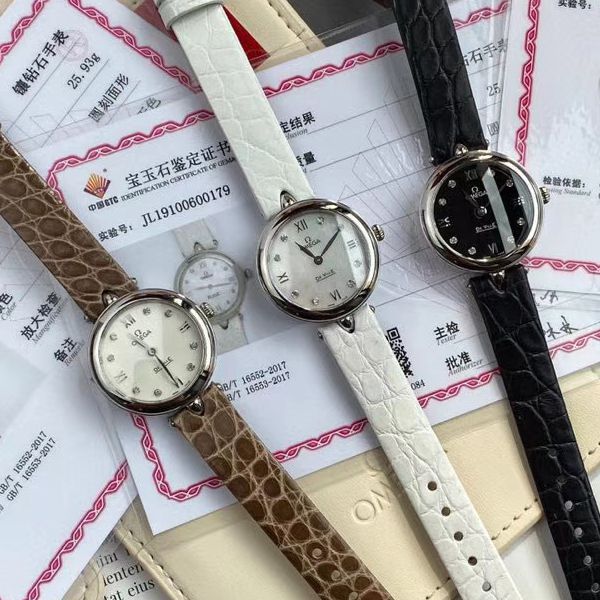 原单真钻女表OMEGA碟飞424.13.27.60.51.001，424.13.27.60.52.001 wrist watch 