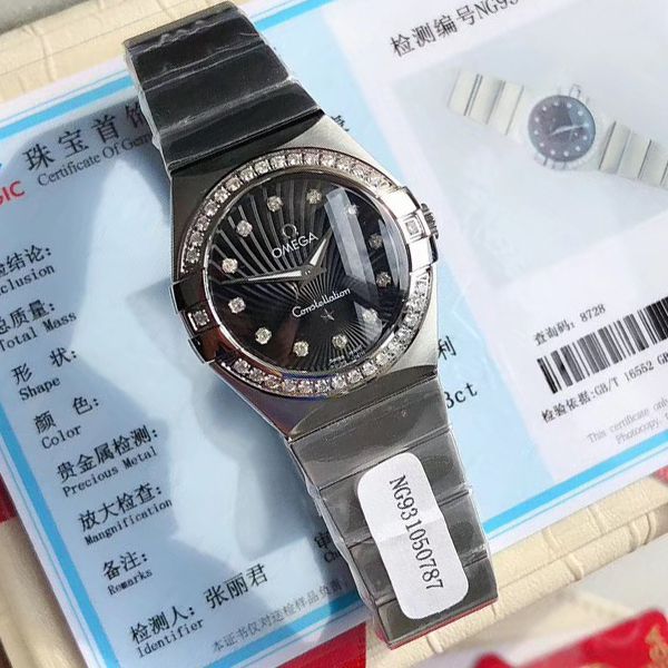 原单真钻女表OMEGA Constellation 系列123.15.27.60.51.002 wrist watch 