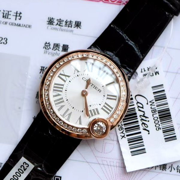 高端 copy customized 真钻女表 Cartier  复刻高仿BALLON BLANC DE  Cartier 系列WJBL0005 wrist watch 