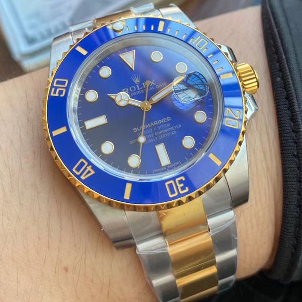 VR Factory  Rolex 复刻高仿包金手表 Submariner 型间金蓝水鬼116613LB-97203 蓝盘 wrist watch 