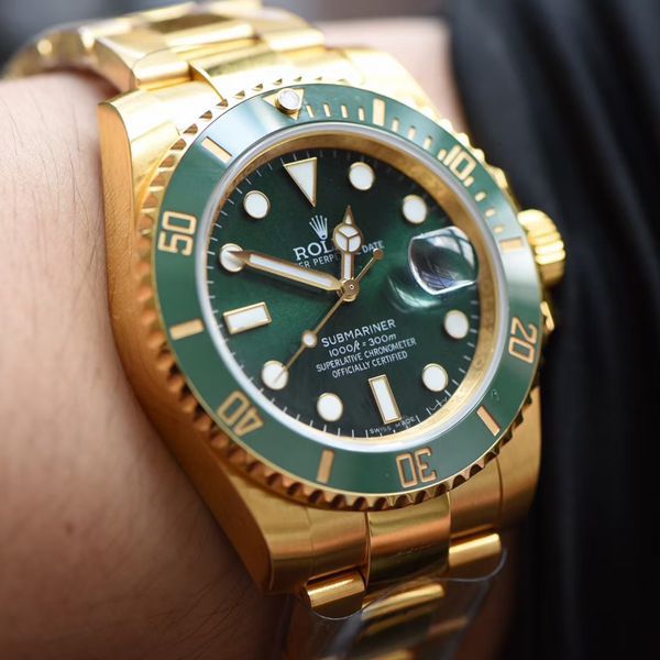 高端 copy customized N Factory V10版本 Rolex  Submariner 全包金18K通体包金