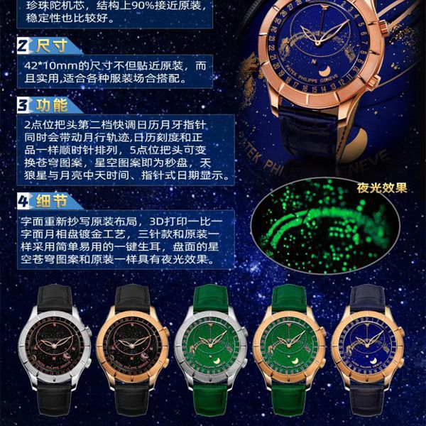 TZ Factory 超A高仿手表 PATEK PHILIPPE 星空特制5106R慈善款